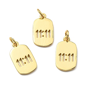 Brass Pendants, with Jump Ring, Long-Lasting Plated, Lead Free & Cadmium Free, Oval with Number Charm