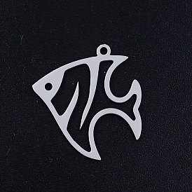 201 Stainless Steel Pendants, Tropical Fish