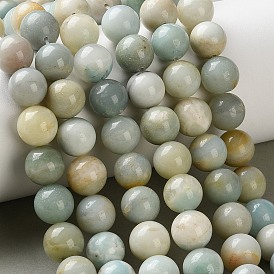 Натуральный цветок амазонитовые бусины пряди, круглые, сгладить
