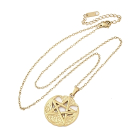 Пентаграмма викинга 304 подвески из нержавеющей стали, ионное покрытие (ip)