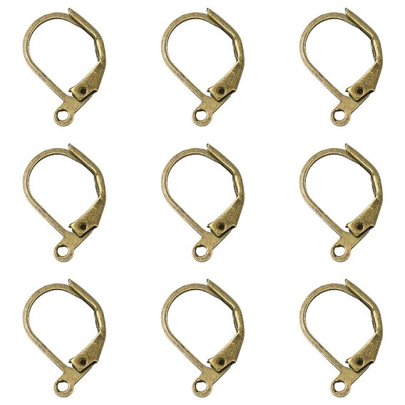 100 шт. латунные серьги с рычагом, с петлей, без свинца и без кадмия