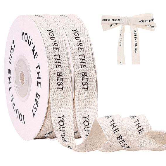 10 ярдов полиэстеровой репсовой ленты, лента для упаковки подарка, со словом ты лучший