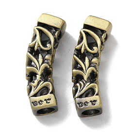 Tibetan Style Brass Beads, with Cat Eye, Cadmium Free & Lead Free, Rectangle