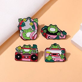 Cartoon Frog Enamel Pins, Alloy Brooch for Backpack Clothes