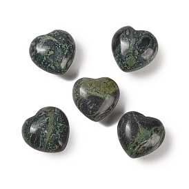 Natural Kambaba Jasper Heart Love Stone, Healing Pocket Palm Stone for Reiki Balancing