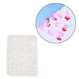 Dollar Sign Pendant DIY Silicone Molds, Resin Casting Molds, for UV Resin, Epoxy Resin Craft Making