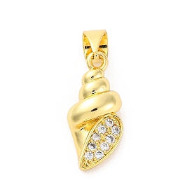 Латунные микро проложить кубического циркония подвески, без кадмия и без свинца, подвески в форме раковины