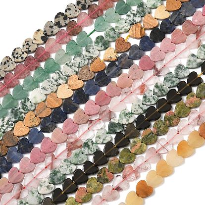 Природных драгоценных камней смешанного бисер нитей, сердце