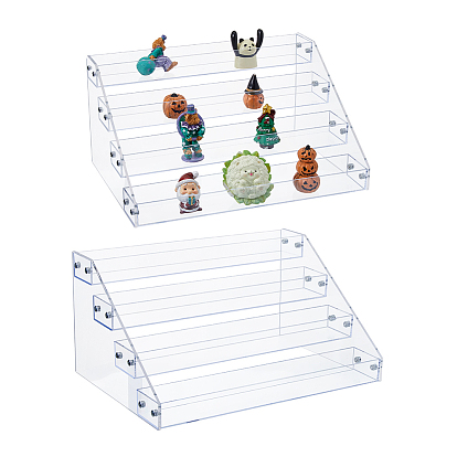 Прозрачный акрил 4 стойка для демонстрации лаков для ногтей