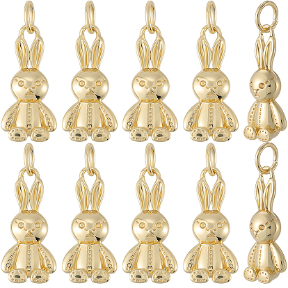 12 латунные подвески шт., кролик, стойки покрытие, без кадмия и без свинца, долговечный, с целью перехода в кольце