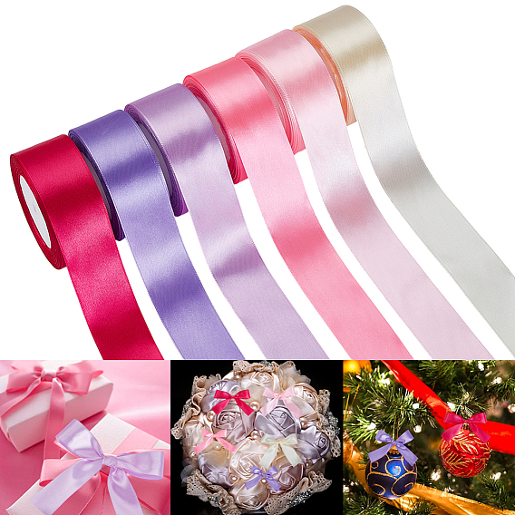 6 рулоны 6 цвета полиэфирной ленты, для подарочной упаковки