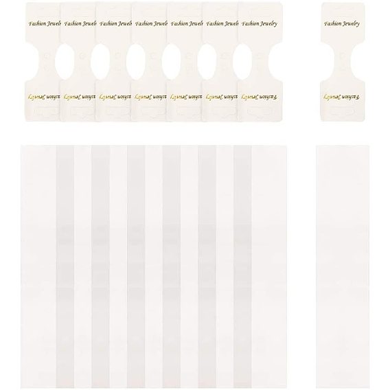 Paper Display Card, Used For Necklace, with OPP Cellophane Bags