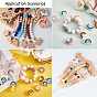 18Pcs 6 Colors Rainbow Silicone Focal Beads Bulk Rainbow Loose Spacer Beads Charm Color Silicone Beads Kit for DIY Necklace Bracelet Earrings Keychain Craft Jewelry Making