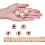 Natural Unfinished Wood Beads, Macrame Beads, Round Wooden Large Hole Beads for Craft Making, Lead Free