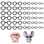 200Pcs 5 Styles Felt Craft Doll Eyeglasses, for DIY Doll Toys Puppet Plush Animal Making