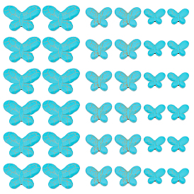 PandaHall Elite 42Pcs 3 Styles Synthetic Turquoise Beads, Butterfly