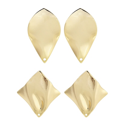 Латунные серьги, реальный 18 k позолоченный