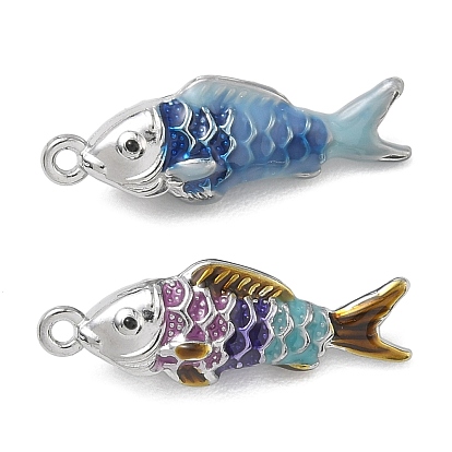 304 нержавеющей стальной эмали подвески, рыбы прелести, цвет нержавеющей стали