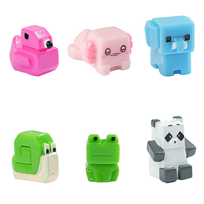 Декоративная фигурка из непрозрачной смолы для животных, аксессуары для кукольного домика с микро-ландшафтом, притворяясь опорными украшениями, разнообразные