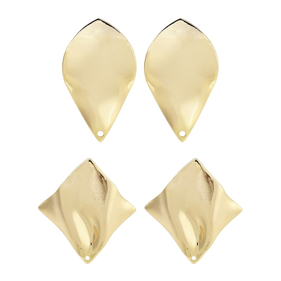 Латунные серьги, реальный 18 k позолоченный