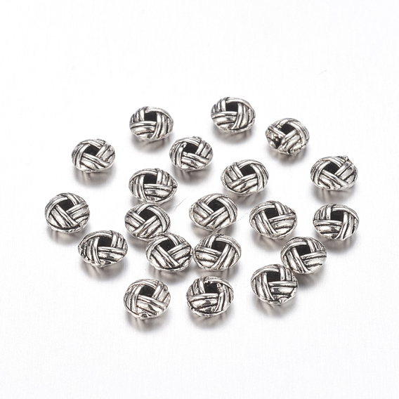 Zinc Alloy Spacer Beads, Flat Round