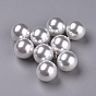 Acrylic Imitation Pearl Pendants, with Platinum Plated Alloy Findings, Round