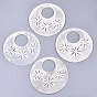 Natural Capiz Shell Big Pendants, Flat Round