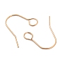 304 Stainless Steel Earring Hooks, Ear Wire with Horizontal Loop