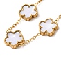 Resin Flower Link Chain Bracelet, Golden 304 Stainless Steel Bracelet
