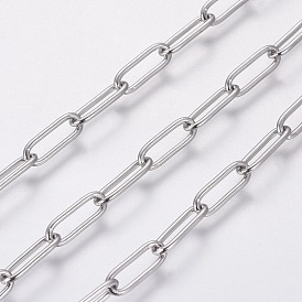 Chaînes trombones en acier inoxydable 304 faites à la main, chaînes de câble allongées étirées, soudé