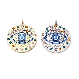 Подвески из сплава и страза, с эмалью, злые глаза