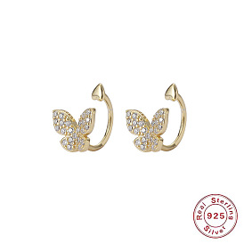 Shiny Butterfly Ear Clip - Pure Silver, Exquisite, Fashionable, Elegant, Dazzling.