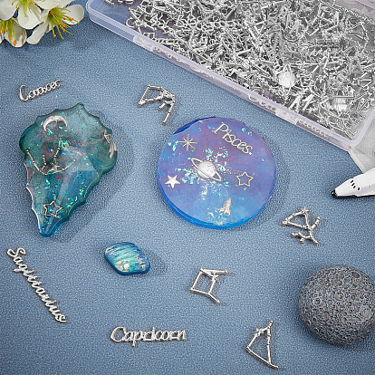 Olycraf Alloy Cabochons, for DIY Crystal Epoxy Resin Material Filling, Mixed Shapes