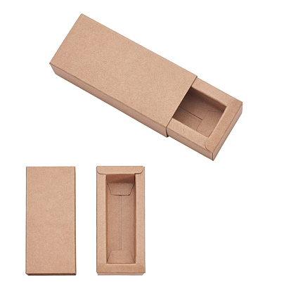 Kraft Paper Drawer Box, Folding Box, Drawer Box, Rectangle