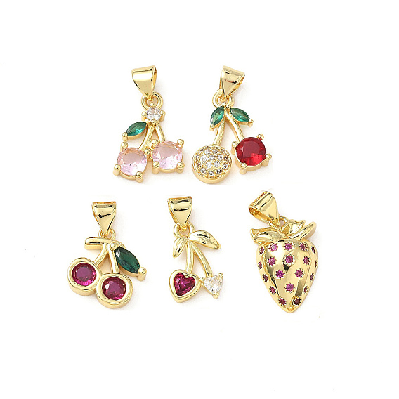 Латунные микро проложить кубического циркония подвески, стойки покрытие, фруктовые прелести, без свинца и без кадмия, долговечный