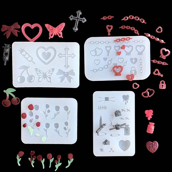 DIY силиконовые формы для кулона, изготовление украшений, формы для литья смолы, для уф-смолы, изготовление ювелирных изделий из эпоксидной смолы