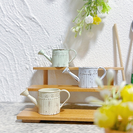 Мини-модель лейки из сплава, аксессуары для кукольного домика с микро-ландшафтом, притворяясь опорными украшениями