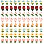 Opaque Resin Cabochons, Cactus & Flower