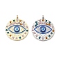 Подвески из сплава и страза, с эмалью, злые глаза