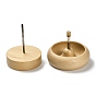 Wood Manual Beading Spinners, with Iron Bent Tip Beading Needle