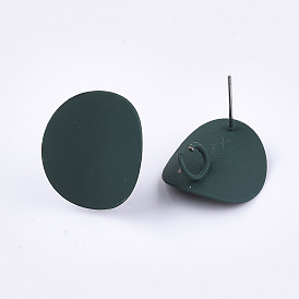 Окрашенные спрей железные серьги, со стальными булавками и петлей