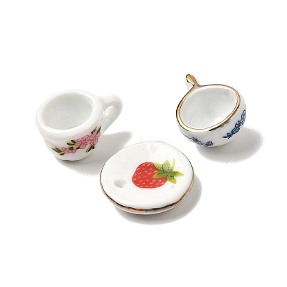 Фарфора ручной работы подвески, подвески в виде чашек/тарелок