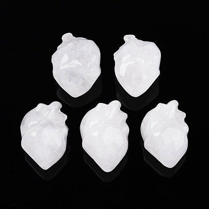 Бусины из натурального кварцевого кристалла в форме сердца, горного хрусталя, нет отверстий / незавершенного