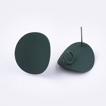 Окрашенные спрей железные серьги, со стальными булавками и петлей