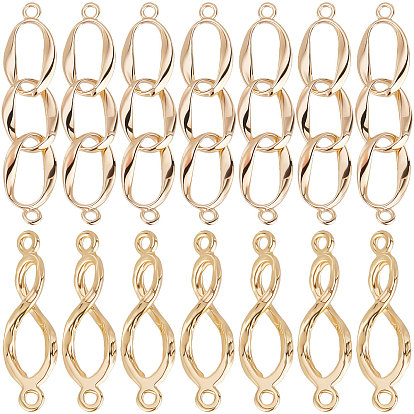 20шт 2 стили латунные подвески для разъемов, поворотный овал и бесконечность