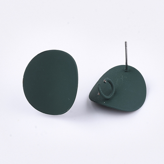 Окрашенные спрей железные серьги, со стальными булавками и петлей
