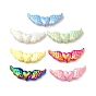 UV Plating Opaque Acrylic Beads, Luminous Glow in the Dark, Iridescent, Heart with Wing