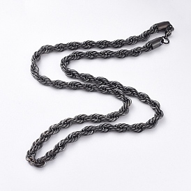 Модные мужские цепные ожерелья, 304 из нержавеющей стали цепи ожерелья, с застежкой омар коготь
