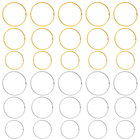 30шт 6 стиль латунные бусины рамки, кольцо