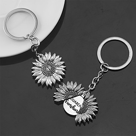 Alloy Keychain, Sunflower